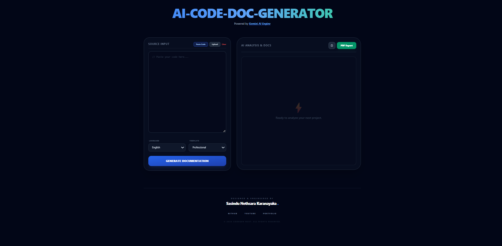 AI Code Doc Generator